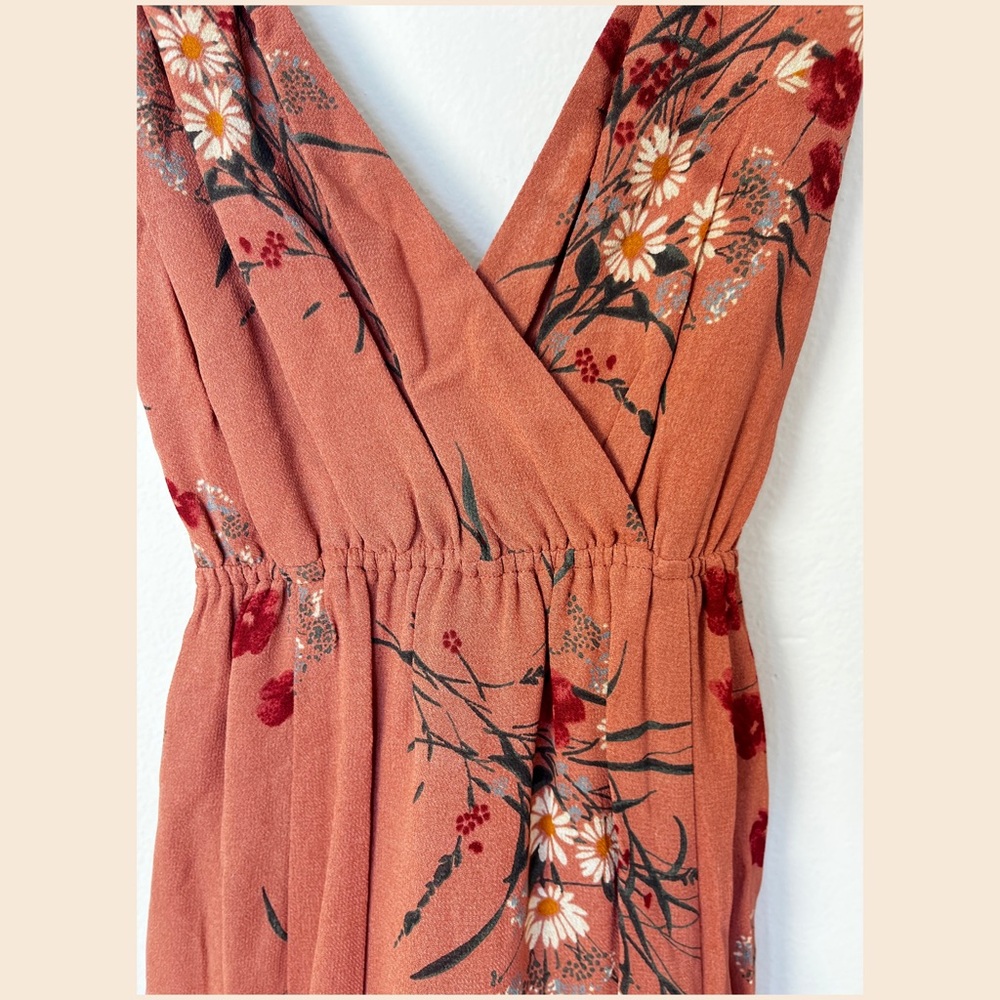 NWOT Reformation Uma Midi Dress in Floral Pink - Picture 9 of 15